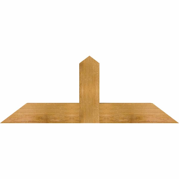 Ekena Millwork Portland Rough Sawn Timber Gable Bracket, Western Red Cedar, 36"W x 13"H x 4"D x 4"F, 9/12 Pitch GBW036X13X0404POR00RWR - main